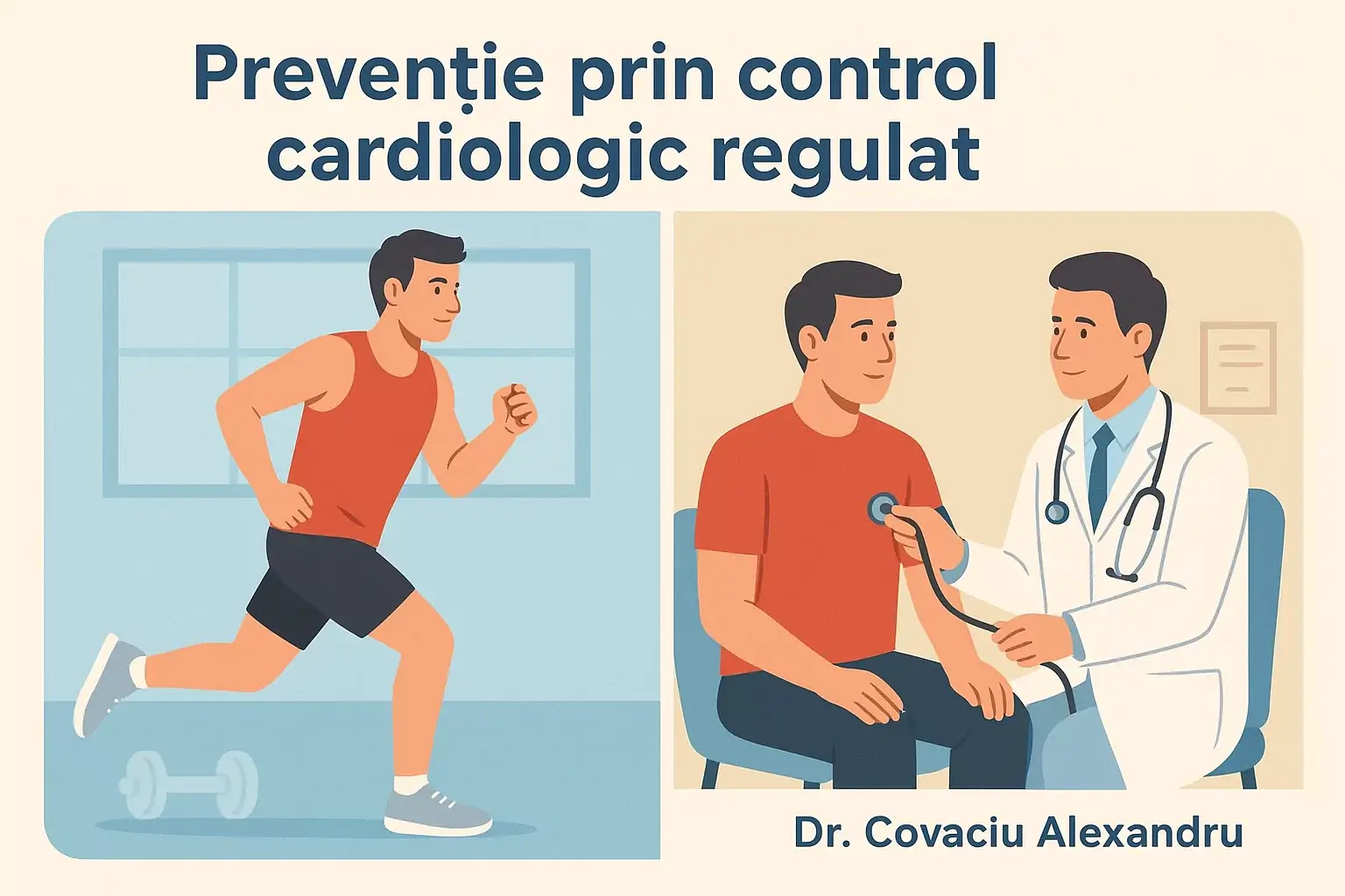 Sportiv la antrenament si la consultatie cardiologica – importanta diagnosticului precoce al bolilor cardiovasculare