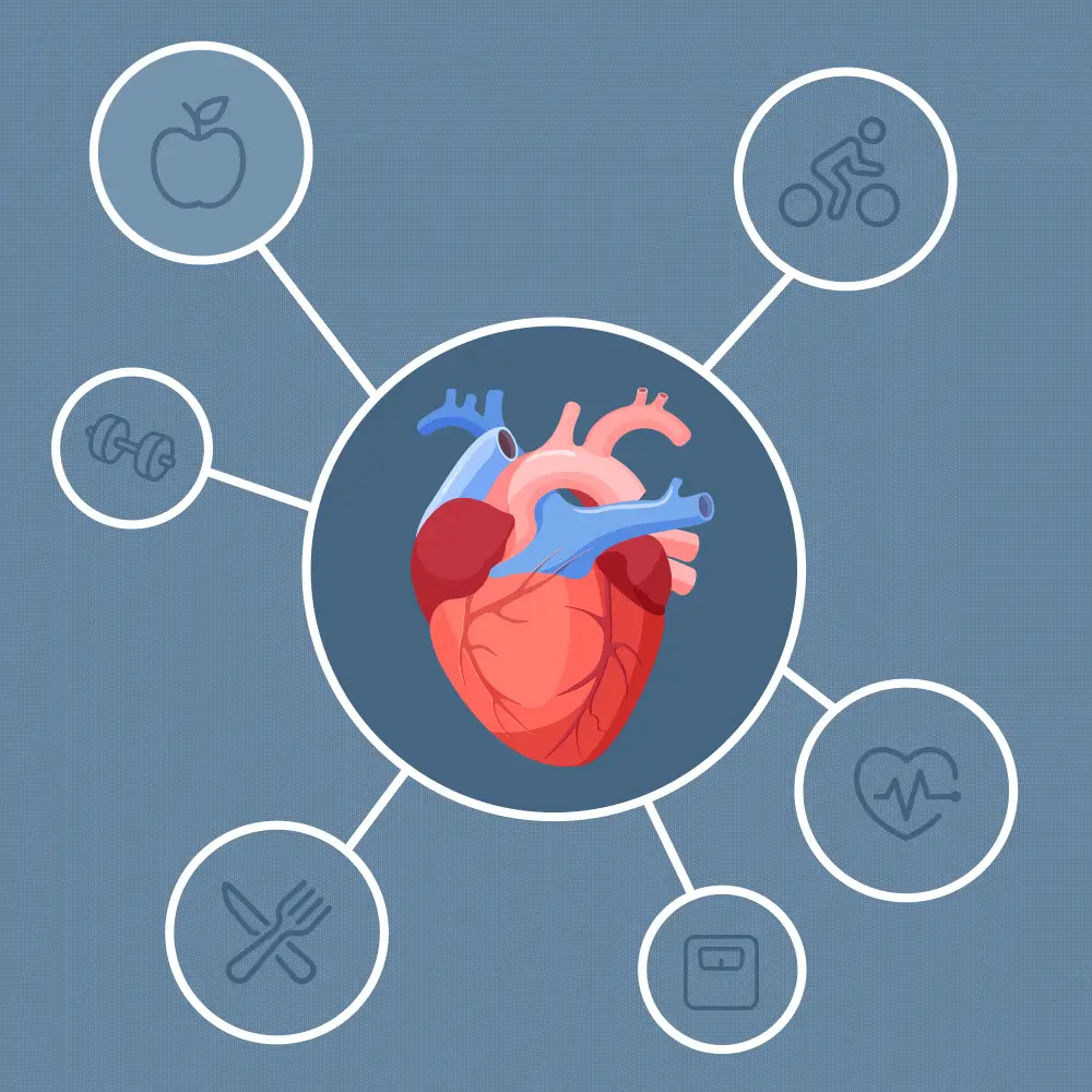 Prevenție cardiovasculară ilustrată prin activități sănătoase pentru inimă